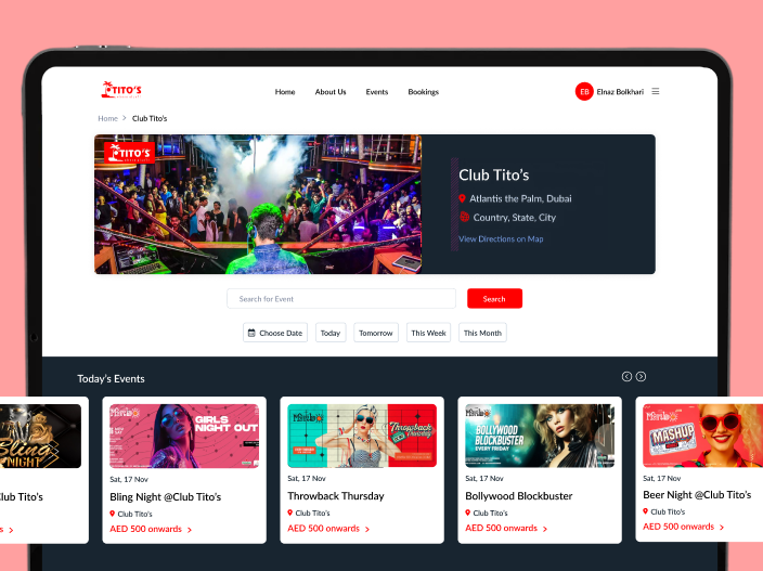 Club Booking Website