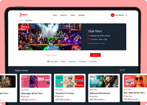 Club Booking Website